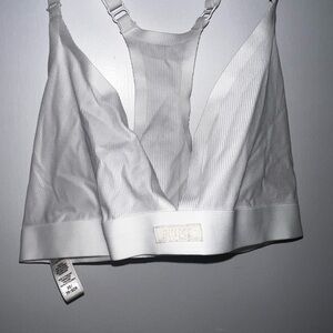 SKIMS ribbed white bralette XS